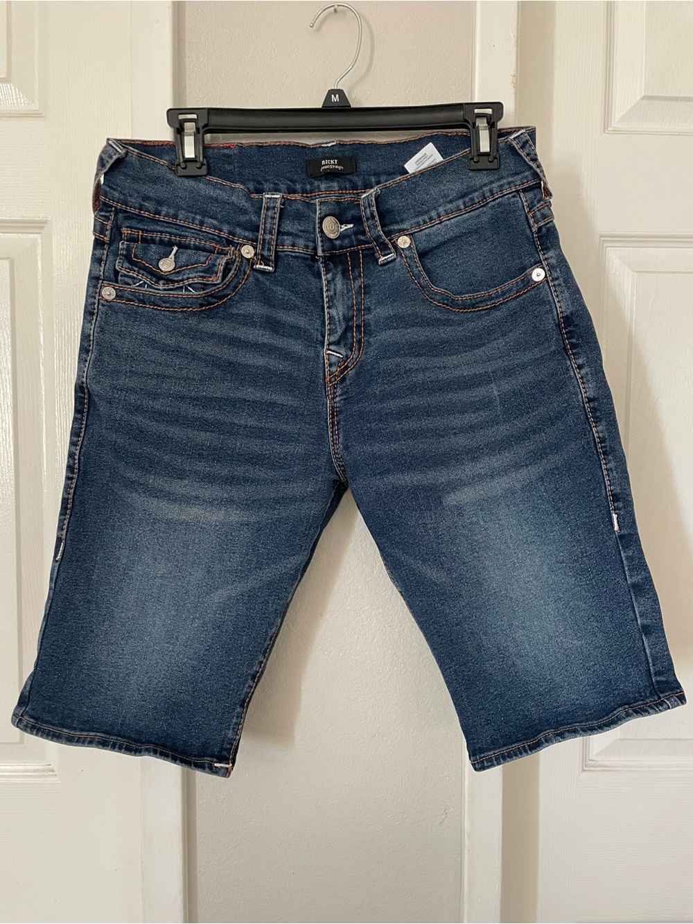 True Religion Men’s Dark Blue Denim Jean Shorts